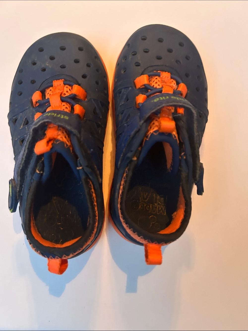 Stride Rite Boys Navy and Orange Water-Ready Shoes 7